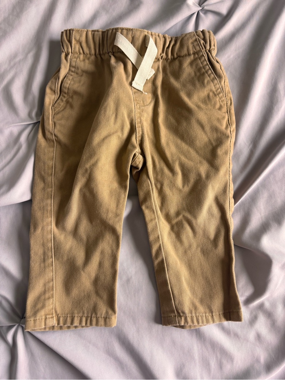 Nautica Khaki Tan Pull-On Elastic Waist Pants 18 Months Boys
